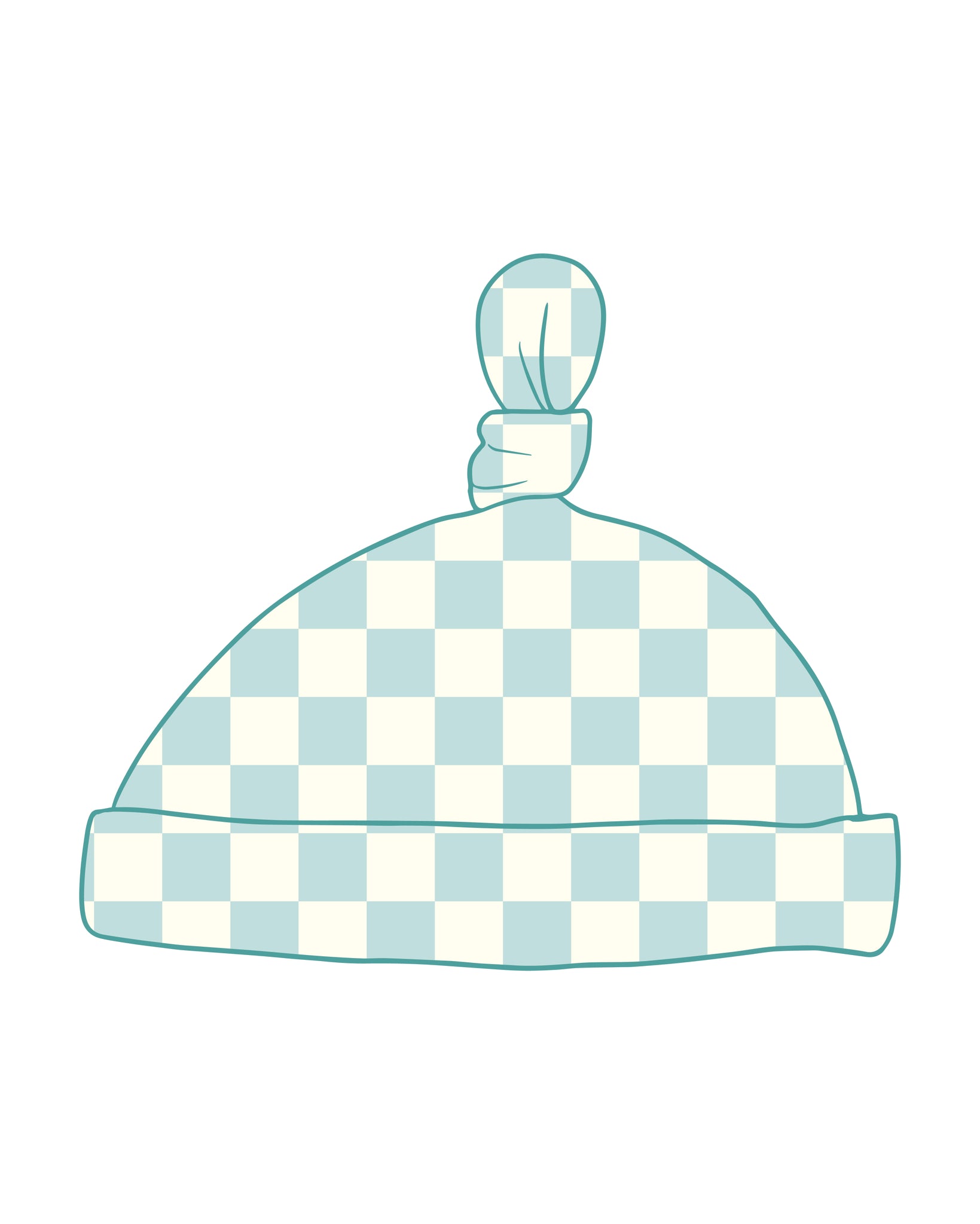 PRE-ORDER Checkmate Blue Knot Hat