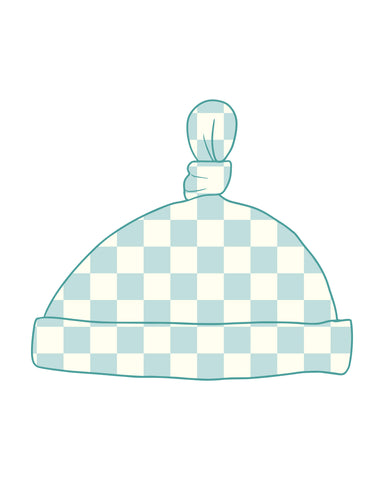 PRE-ORDER Checkmate Blue Knot Hat