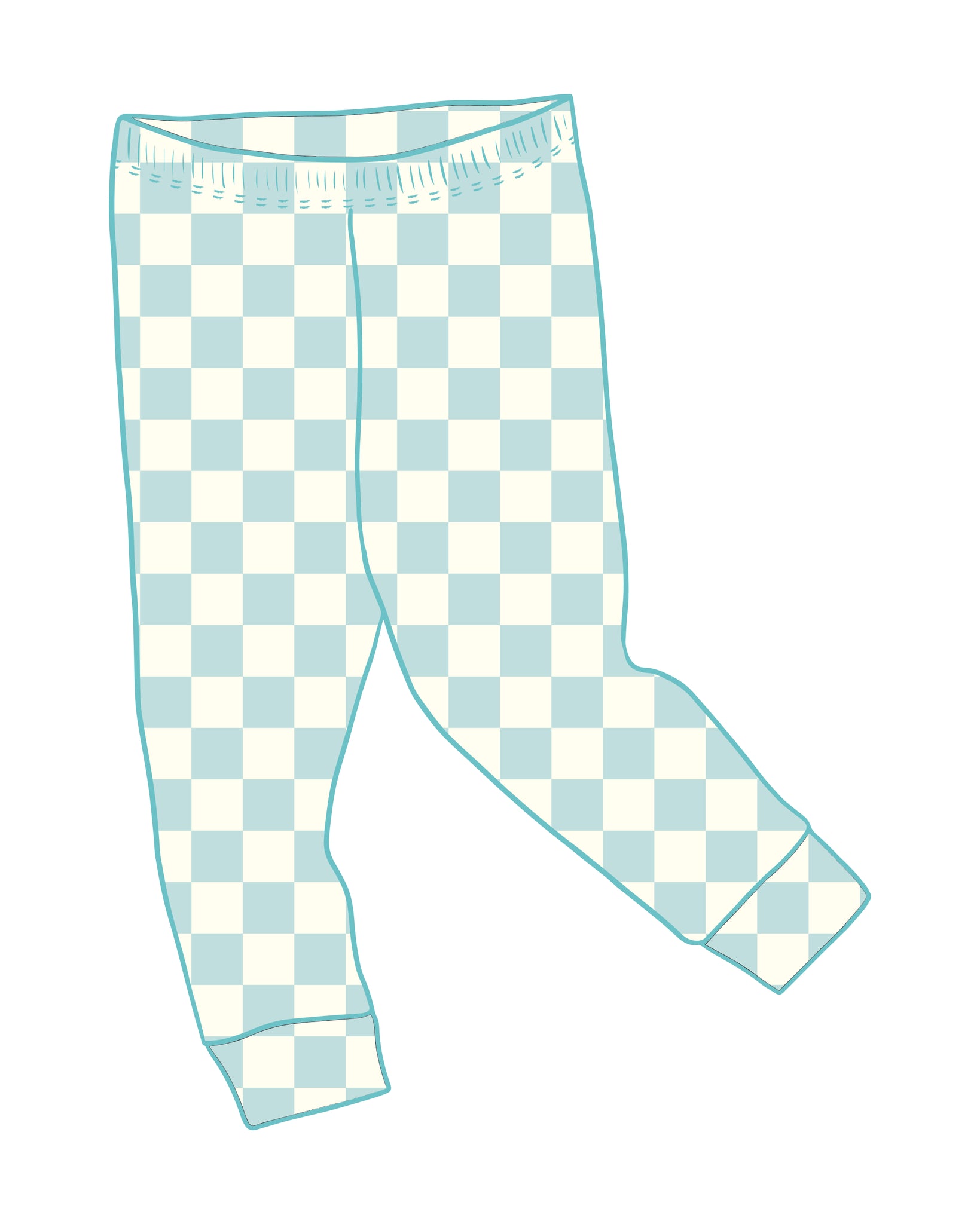 PRE-ORDER Checkmate Blue Leggings