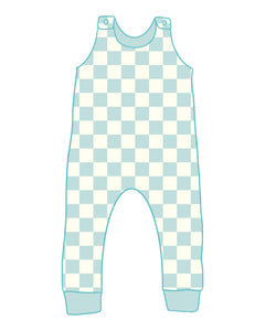 PRE-ORDER Checkmate Blue Romper