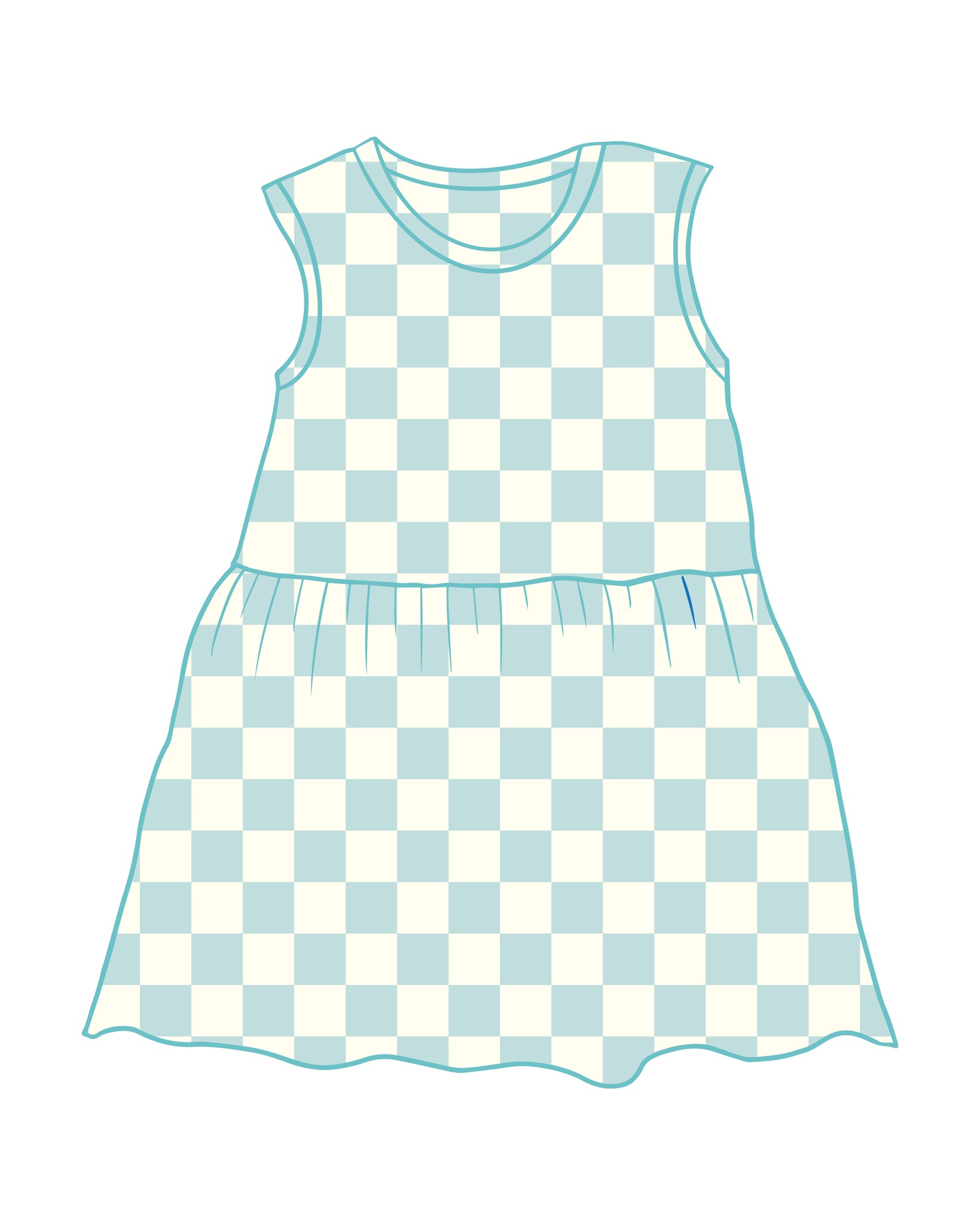 PRE-ORDER Checkmate Blue Dress