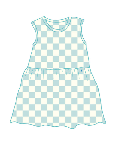 PRE-ORDER Checkmate Blue Dress