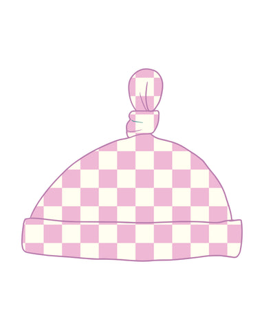 PRE-ORDER Checkmate Rose Knot Hat
