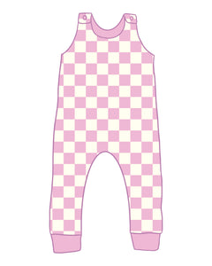 PRE-ORDER Checkmate Rose Romper