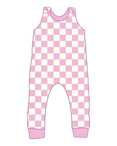 PRE-ORDER Checkmate Rose Romper
