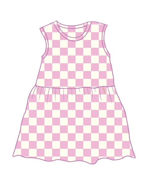 PRE-ORDER Checkmate Rose Dress