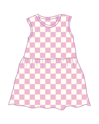 PRE-ORDER Checkmate Rose Dress
