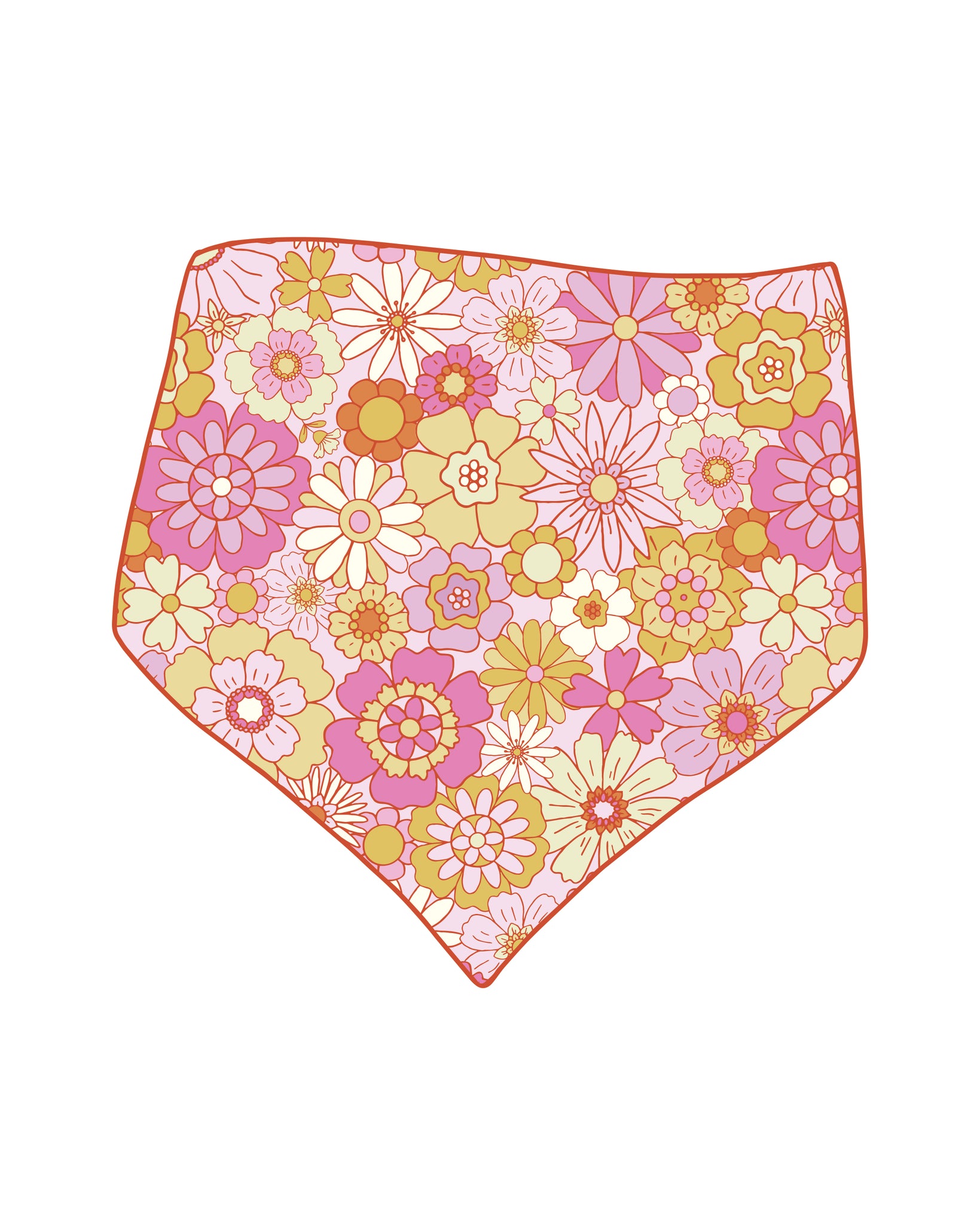 PRE-ORDER Retro Floral Bandana Bib