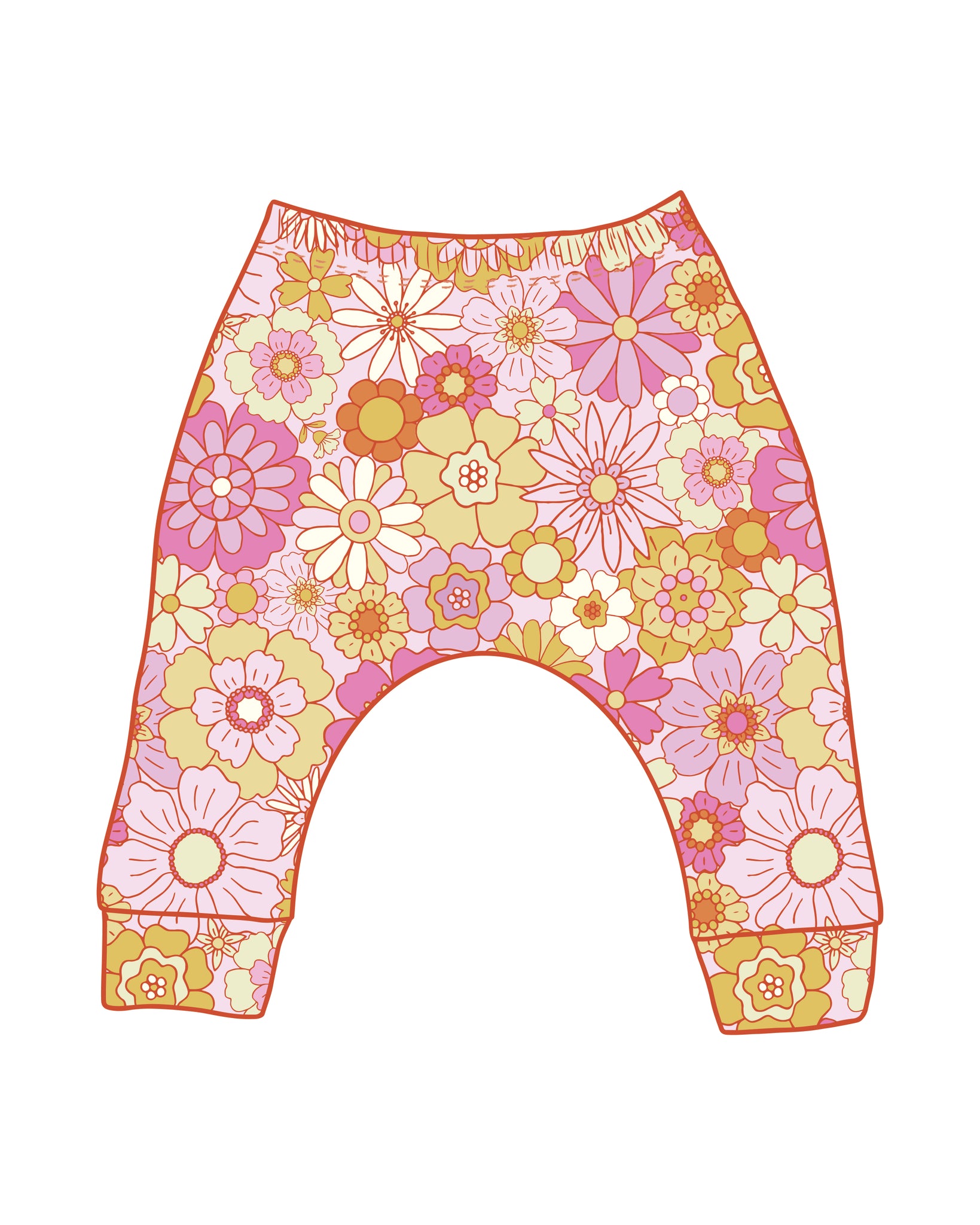 PRE-ORDER Retro Floral Harem Leggings