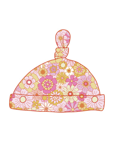 PRE-ORDER Retro Floral Knot Hat