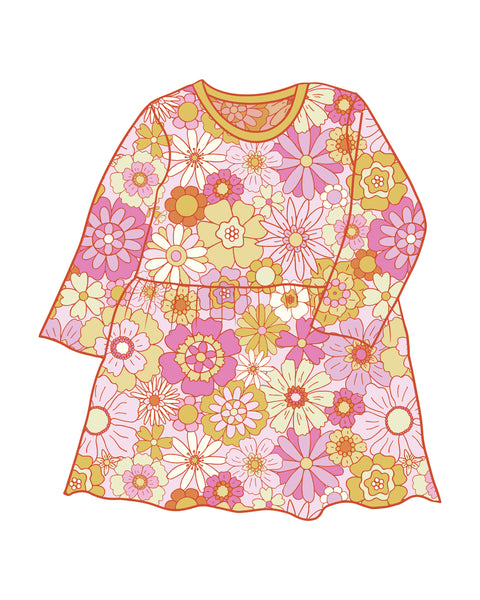 PRE-ORDER Retro Floral Dress