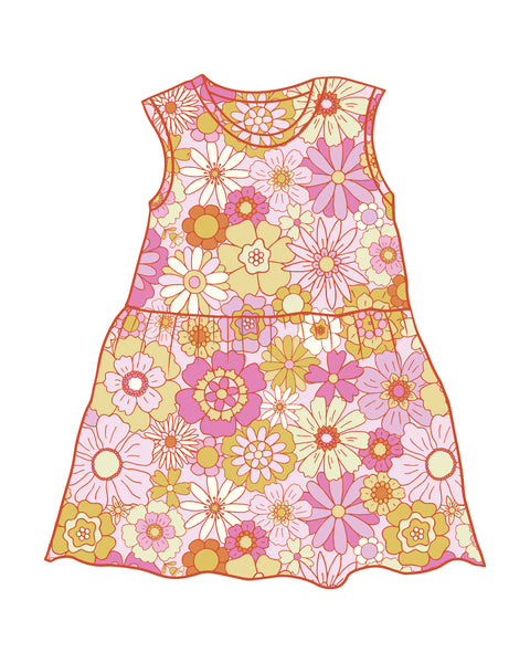 PRE-ORDER Retro Floral Dress