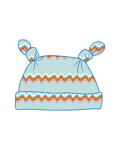 PRE-ORDER Retro Rainbow Blue Bear Hat