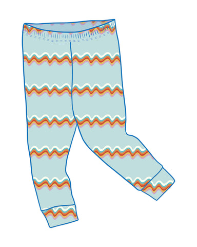PRE-ORDER Retro Rainbow Blue Leggings