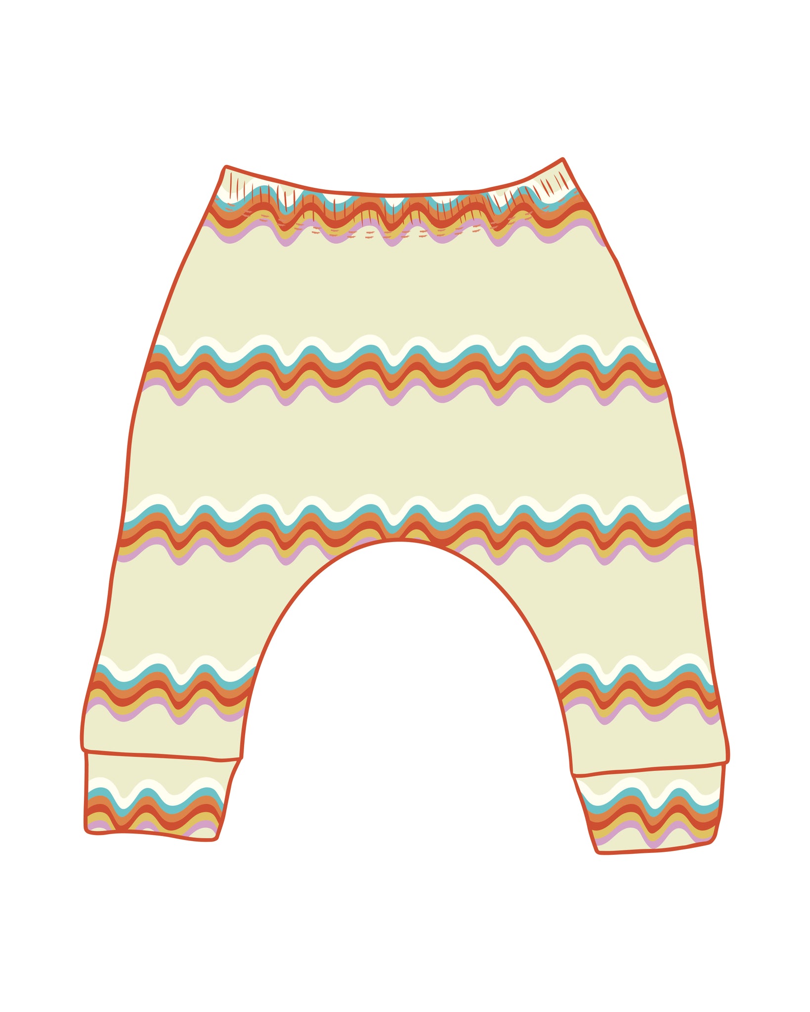 PRE-ORDER Retro Rainbow Harem Leggings
