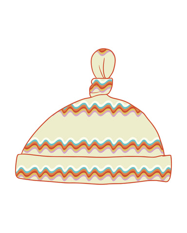 PRE-ORDER Retro Rainbow Knot Hat