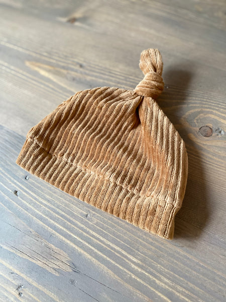 Camel Cord Knot Hat