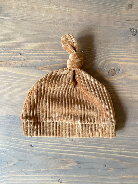 Camel Cord Knot Hat